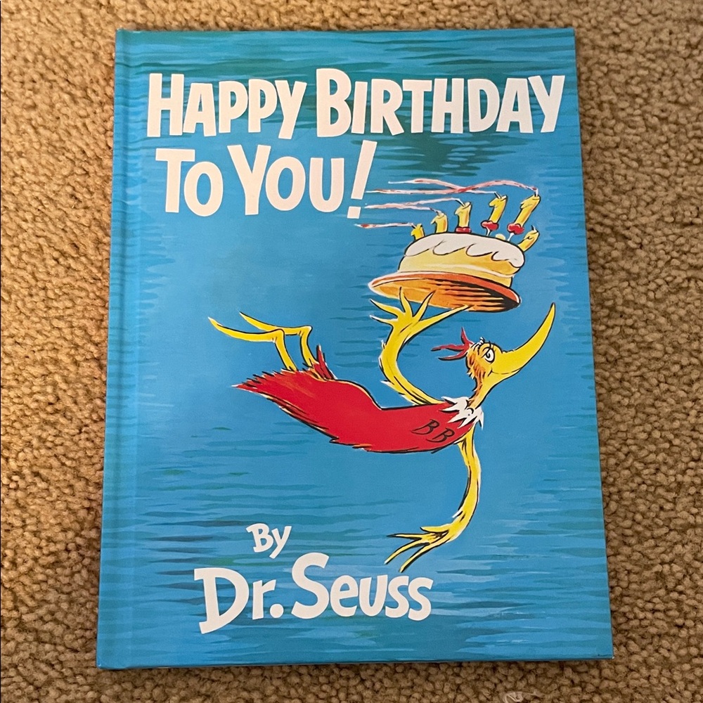 Dr. Seuss Happy Birthday To You Book - Blue and Red Cover